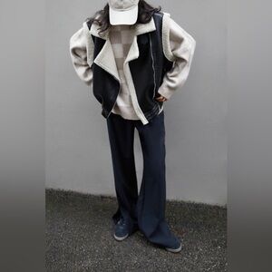 Oak + Fort Sherpa lined vest NWOT O/S